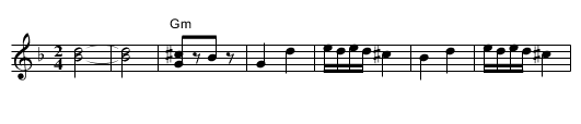Cicino Kolo - staff notation