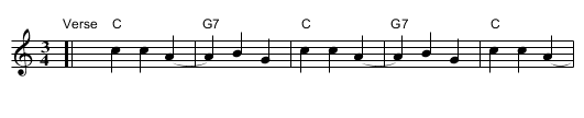Cielito Lindo - staff notation