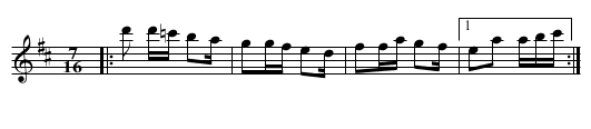 Cigancica - staff notation