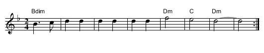 Ciganko - staff notation