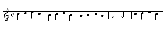 Cil y Fwyalch - staff notation