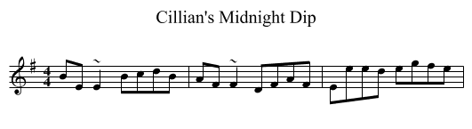 Cillian's Midnight Dip - staff notation
