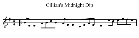 Cillian's Midnight Dip - staff notation
