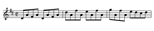 Cincinnati Hornpipe - staff notation