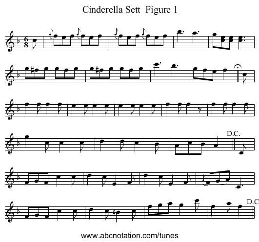 Cinderella Sett  Figure 1 - staff notation