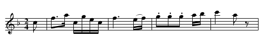 Cinderella Sett  Figure 5 - staff notation