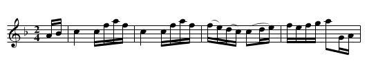 CINDERELLA SETT (tune 2) - staff notation
