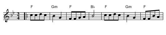 Cinege - staff notation