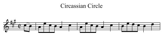 Circassian Circle - staff notation