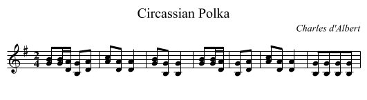 Circassian Polka - staff notation