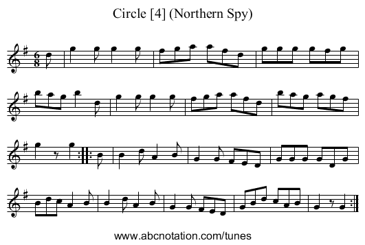 Circle [4] (Northern Spy) - staff notation