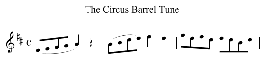 Circus Barrel Tune, The - staff notation