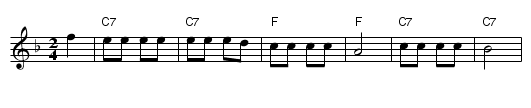 Cirkus-polka - staff notation