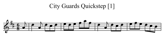 City Guards Quickstep [1] - staff notation