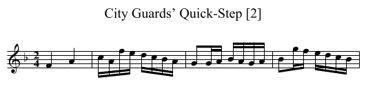 City Guards’ Quick-Step [2] - staff notation