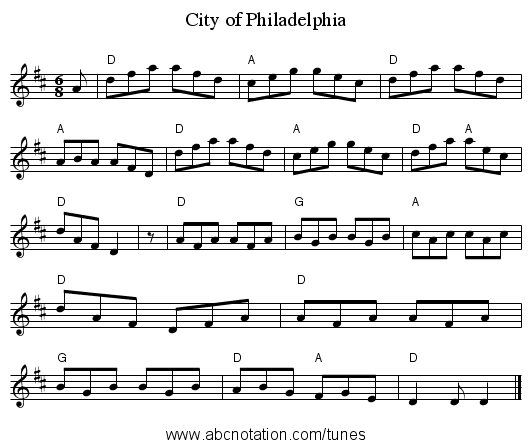 City of Philadelphia - staff notation