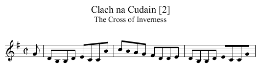 Clach na Cudain [2] - staff notation
