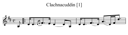 Clachnacuddin [1] - staff notation