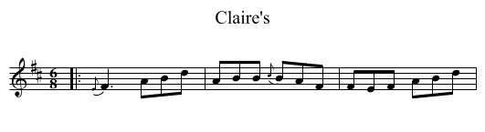 Claire's - staff notation