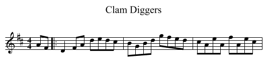 Clam Diggers - staff notation
