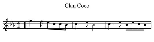 Clan Coco - staff notation
