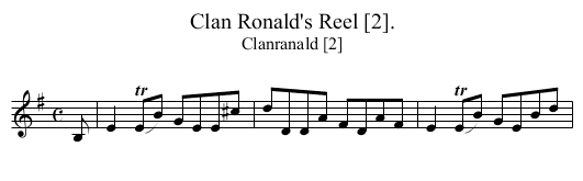 Clan Ronald's Reel [2]. - staff notation