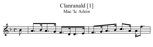 Clanranald [1] - staff notation