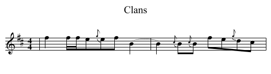 Clans - staff notation