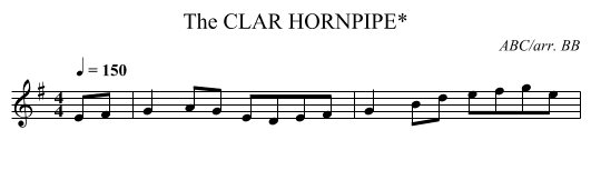 CLAR HORNPIPE*, The - staff notation