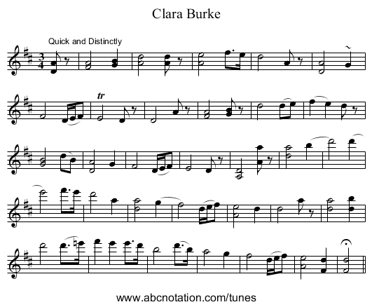 Clara Burke - staff notation