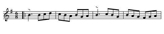 Clare Jig (harmony), the  - staff notation