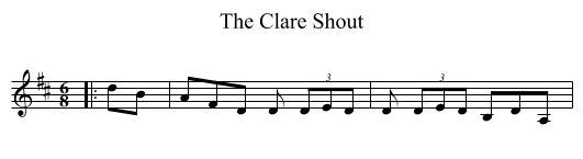 Clare Shout, The  - staff notation