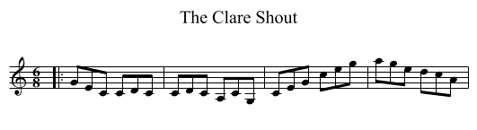 Clare Shout, The  - staff notation