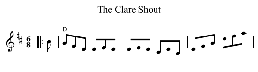 Clare Shout, The  - staff notation