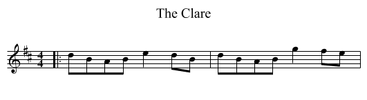 Clare, The  - staff notation
