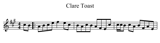 Clare Toast - staff notation