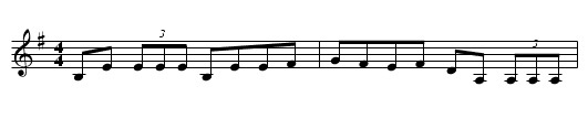 Clark's Favorite - staff notation