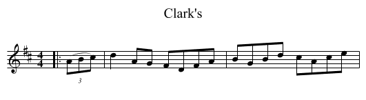 Clark's - staff notation