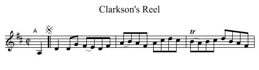 Clarkson's Reel - staff notation