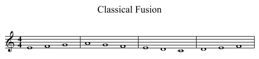 Classical Fusion - staff notation