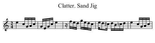 Clatter. Sand Jig - staff notation