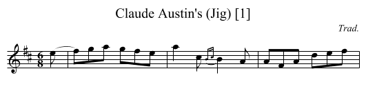 Claude Austin's (Jig) [1] - staff notation