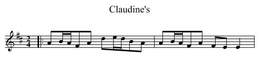 Claudine's - staff notation