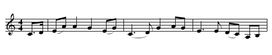 Claudy Banks - staff notation