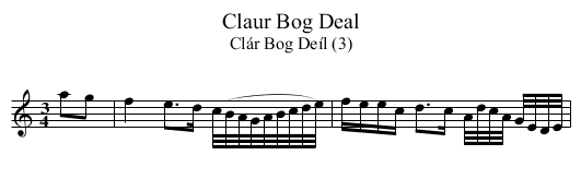 Claur Bog Deal - staff notation
