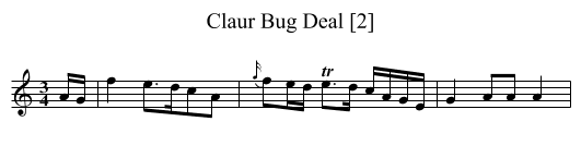 Claur Bug Deal [2] - staff notation