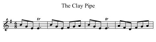 Clay Pipe, The - staff notation