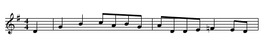 Clean Pea Strae - staff notation