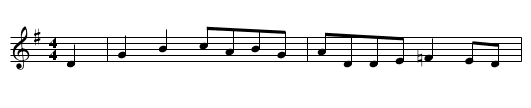 Clean Pea Strae - staff notation