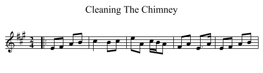 Cleaning The Chimney - staff notation
